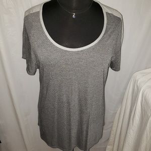 Lularoe 2xl Classic T dark gray w/ lighter stripe